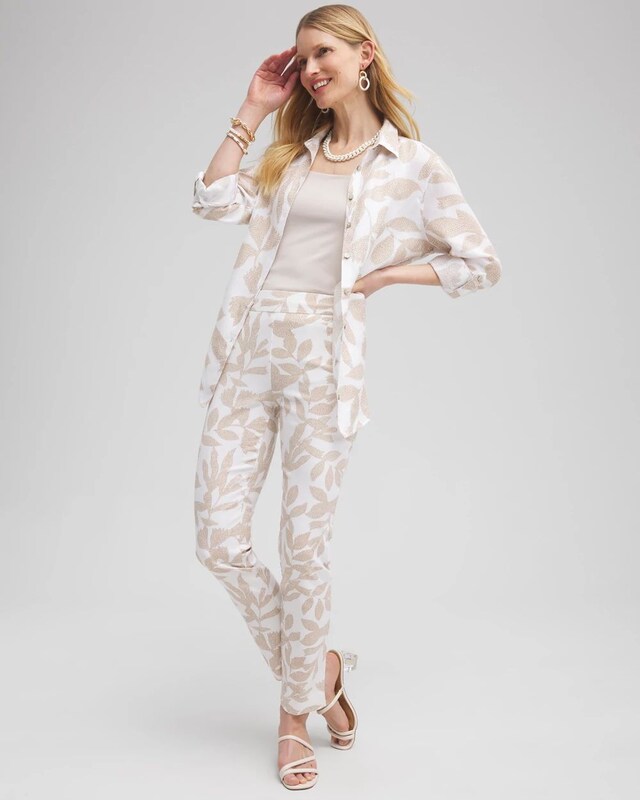 Brigitte Leaf Etch Ankle Pants - image 2